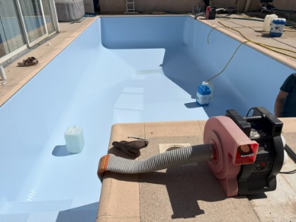 Chantier de rénovation d’un bassin